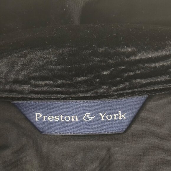 Preston & York Women Black Velvet Button-Up Shirt Blouse Sz L - Picture 3 of 15